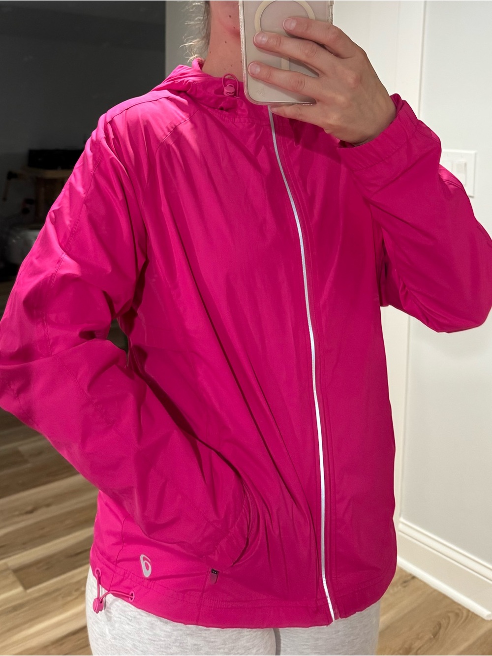 Asics Women's Bright Pink Hooded Utility Jacket